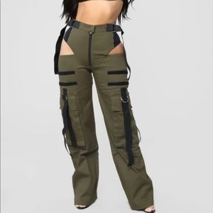 Cut Out Cargo Pants